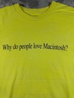 Rare Vtg Late 80s Apple Computer T Shirt Why Do People Love Macintosh Xl
