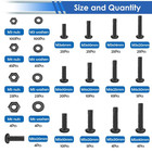 516pcs Nuts And Bolts Assortment Kit 21-sizes M3 m4 m5 m6 Nut Bolt Washer Assort