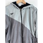 Speedo Swim Parka Fleece Lined Hooded Jacket Gray Mens Small Athletic Thermal