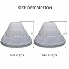 3 Hoop Crinoline Girls Wedding Petticoat Children Princess Dress Underskirt Us