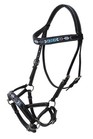Horse Western Black Leather Bitless Sidepull Beaded Bridle Reins 77rt12bk-f