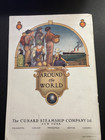Cunard Steamship Co Around The World Brochure Circa 1914 - 1915 - Very Rare