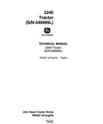 John Deere 2240 Utility Tractor Service Manual Repair Shop Technical Book