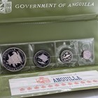 1970 Great Britain Anguilla Kingdom 4 Coin  999 Silver Proof Set W  Case   Coa