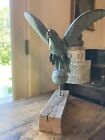 Antique Vintage Classic Copper Eagle Weathervane 3d With Stand Primitive Display