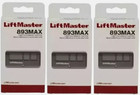 3 Pack 893max Liftmaster 3 Button Remote Control Garage Door Opener