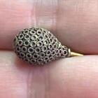 Antique Vintage Victorian Bronze Twisted Wire Hatpin Hat Pin Bulb Collectible