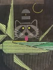 Charley Harper Needlepoint Hand Painted Canvas - Raccoon Cornprone