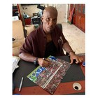 Didier Drogba Signed Chelsea Football Photo  Ucl Penalty  Deluxe Frame