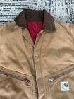  Carhartt Brown Duck Coveralls Red Lined Size 40r Usa Made 996q