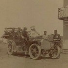 Antique Photo Photograph Print Men In Early Automobile Car Vehicle 1907 Italy  