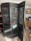 Oriental Screen- Large  Black  Beautifully Carved