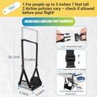 Foot Hammock For Plane Travel  No Collapse Thickened Bamboo For Long Flight