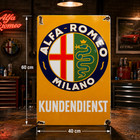 Alfa Romeo Kundendienst Rusted Vintage Metal Sign     40    60 Cm -  15 7       23 6    