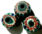 X-scarce Genuine Antique 17th Century Dutch 5-layer Chevron Glass Trade Beads