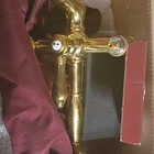 Rohl A1401lmulb Wall Mounted Tub Shower Mixer Unlacquered Brass Lever Handles
