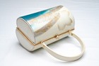Dear Vanilla Japanese Kimono Enamel Handbag Purse Vintage Authentic Made Japan