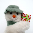 Vtg Eden The Snowman 5  Plush Christmas Ornament Clip Rare Made In Korea 1987