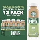 Starbucks Coffee Protein Classic Caffe 12 Fl Oz Bottles 12 Pack 22g Protein 2g