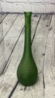 Vintage Empoli Mcm Green Glass 16    Rossini Genie Bottle Decanter Diamond Cut