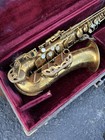 Vtg Antique 1920s Champlain Engraved Alto Saxophone Case Mother Of Pearl