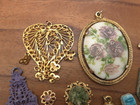 Vintage-now 15 Pcs Victorian Art Deco Style Parts Craft Jewelry Making Lot 23