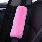 2-pack Soft Plush Seatbelt Covers For Kids - Comfortable Pink Seat Belt Cushi   