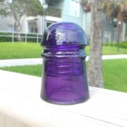 Royal Purple Cd 102 No Name Bar   Bar Canadian Pony Style Glass Insulator