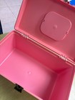 Vintage Wilson Wil-hold Sewing Box Rose Pink Medium Size With Original Tray