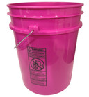 5 Gallon Food Grade Magenta Pink Buckets With Screw On Airtight Lids  pack Of 3 