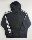 Adidas Hoodie Sweatshirt Mens Xl Black Pullover Fleece Big Logo 3 Stripes