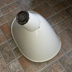 Benjamin Vintage Angled White Porcelain Enamel Industrial Gas Station Barn Light