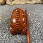 Rosewood Frog Sound Instrument Handmade Wooden Carving Gift Decor