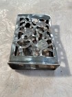 Sterling Silver Cigarette Case Unusual Floral Mexico Vintage 50   s Tobacciana 24g