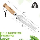 12 5  Hori Hori Garden Knife Weeder Tool Wood Handle Trowel Stainless Steel