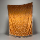 Antique Asian Embroidered Fringed Sink Or Satin Cover Or Tapestry  63   x84   