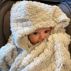 Unisex Grey Baby Car Seat Blanket For Toddler Boys Grey Fur Car Seat Blanket