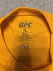 Ufc T-shirt Men   s Large Yellow Short Sleeve Crew Neck White Logo Nwot