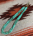 19  Southwest Tri-strands Turquoise Heishi Necklace gorgeous   y241l1-w1 