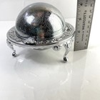 Vintage Silver Roll Top Dome Butter Caviar Server Claw Feet Made In England