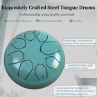 Steel Tongue Rain Drum - 6 Inch 8 Notes Metal Hand Pan Drums For Outside Garden
