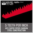 12 Inch Reciprocating Saw Blade 5 Pack Wood Pruning Hcs High Speed Steel