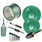   Green Mini Gold Classifier Screen   Gold Pan Panning Kit 12    10  Pans  Pack