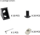 2020 Aluminum Extrusion Corner Bracket Set - 10pcs Hardware Accessories