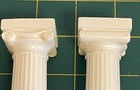 Vintage Lot Of 6 Wilton White Grecian Greek 5  Cake Pillars Ionic Columns