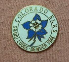Colorado Elks Grand Lodge Denver 1986 Columbine Flower Lapel Pin Bpoe Mafco