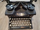 1915 Royal 10 Typewriter     Antique Vintage Model W  Black Glass Sides