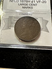 1876h   Coin Mart Graded  Newfoundland Large   1 Cent    vf-20 Marks  