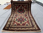 Brown Antique Afghan Baluchi Rug 3x5 Hand Knotted Persian Style Oriental Carpet