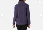 32 Degrees Womens Snap Arctic Fleece Pullover Stretch Comfort  purple xl nwot